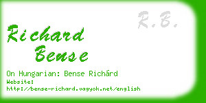 richard bense business card